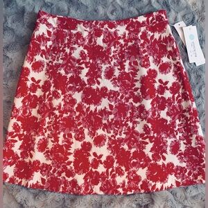 Margaret M “Deandra” Aline Skirt•Floral Print•Pink/White•PETITE Small•NWT